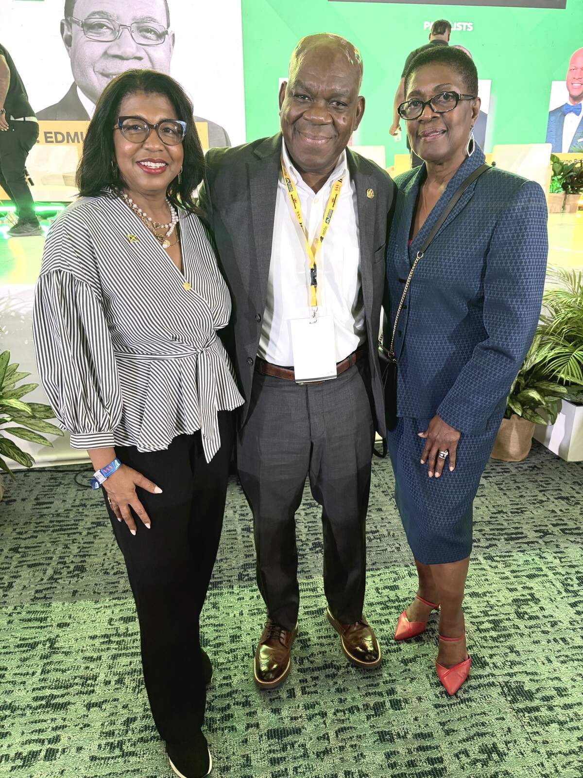 Global Jamaica Diaspora Council representative Janice McIntosh (left), Miramar City Manager Roy Virgin (center) and Broward County Commissioner Hazelle Rogers attended the Jamaica Diaspora Conference in Montego Bay.