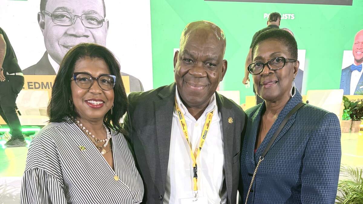 Global Jamaica Diaspora Council representative Janice McIntosh (left), Miramar City Manager Roy Virgin (center) and Broward County Commissioner Hazelle Rogers attended the Jamaica Diaspora Conference in Montego Bay.
