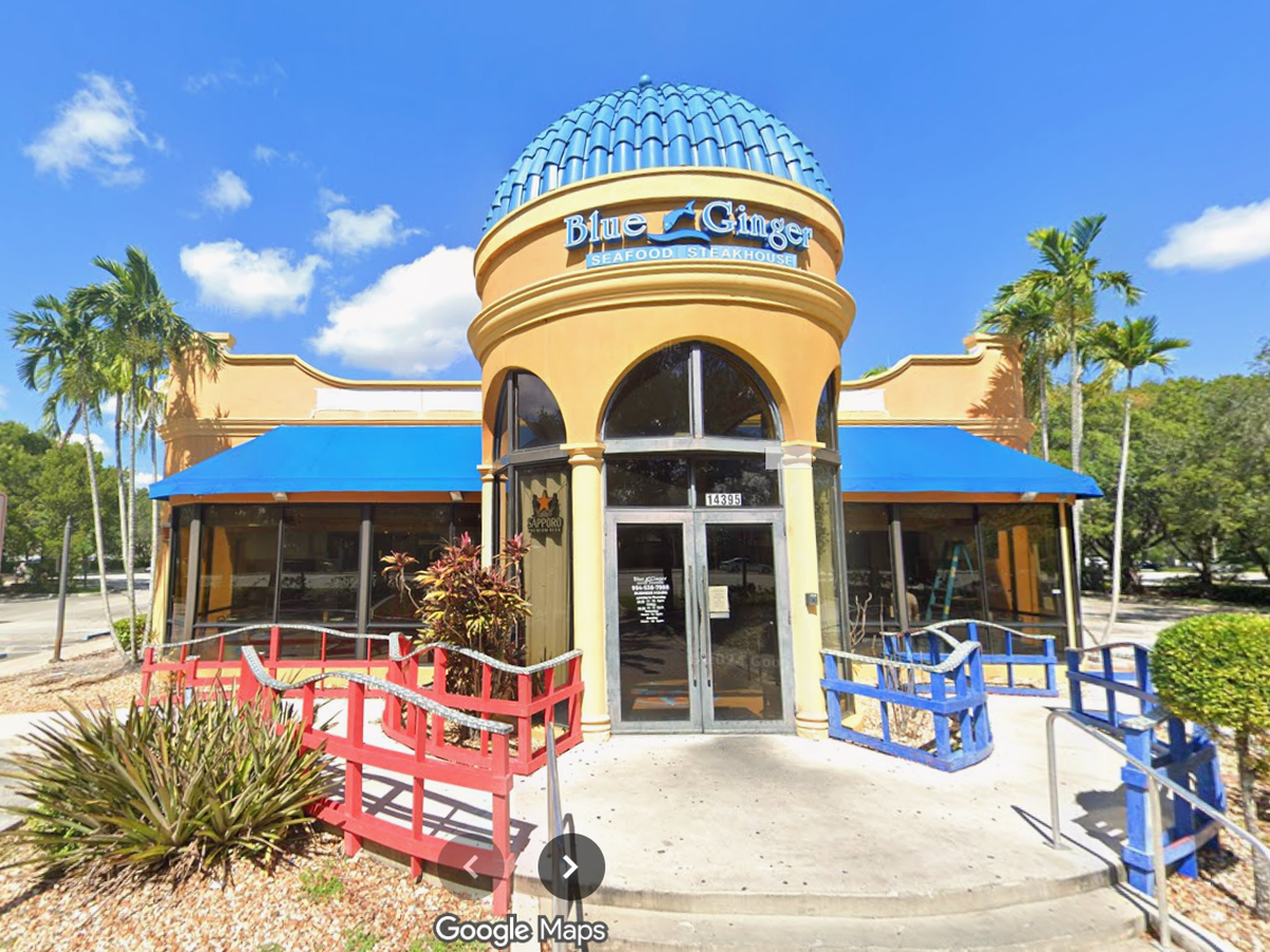 The Blue Ginger seafood steakhouse serves Japanese food and was temporarily closed by state inspectors on Dec. 11.
