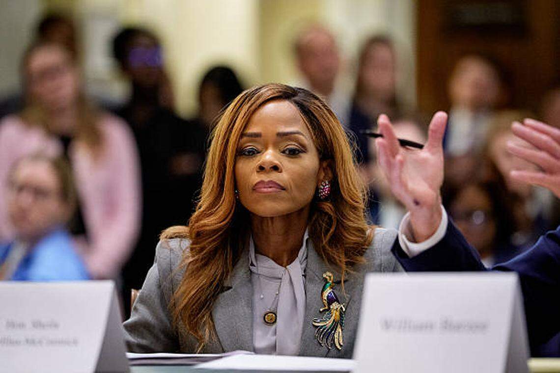 U.S. Rep. Sheila Cherfilus-McCormick, a Miramar resident, appears for a hearing of the House Ethics Committee on Capitol Hill on March 26 in Washington, D.C.