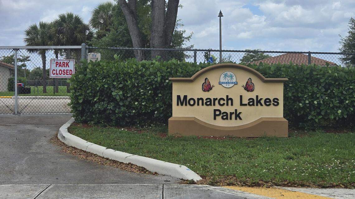 Monarch Lakes Park was closed Wednesday, April 22, due to a locust infestation.