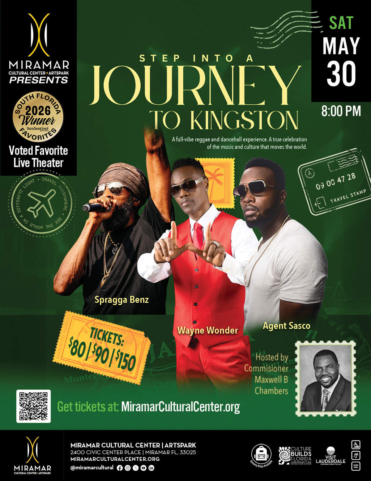 The Miramar Cultural Center is offering a $150 meet-and-greet ticket for the Journey to Kingston concert.