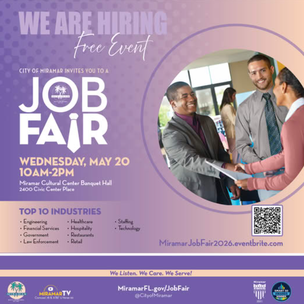 Miramar is hosting a community job fair at the Cultural Center on May 20.