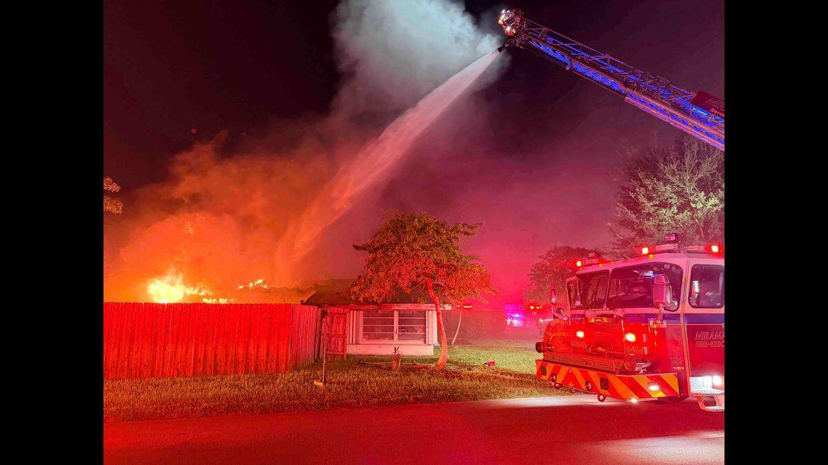 A house fire in Miramar on Oct. 30 displaced a family and resulted in a total loss, authorities shared.