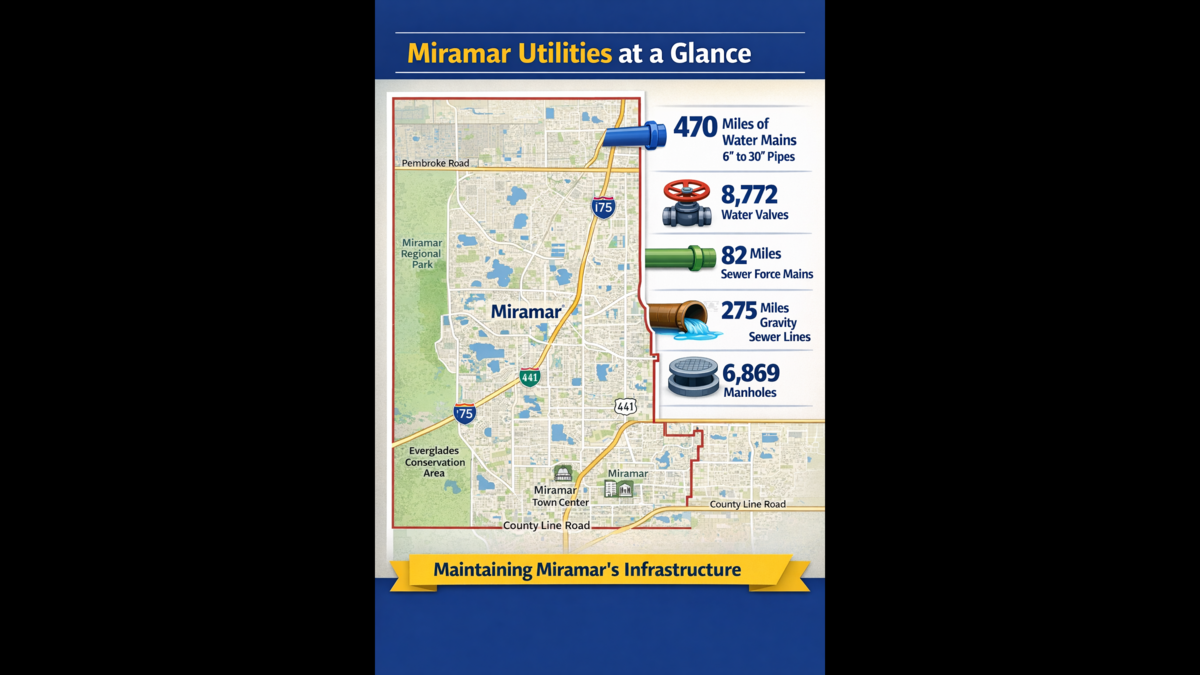 Here is a by-the-numbers look at Miramar’s water and sewer system.
