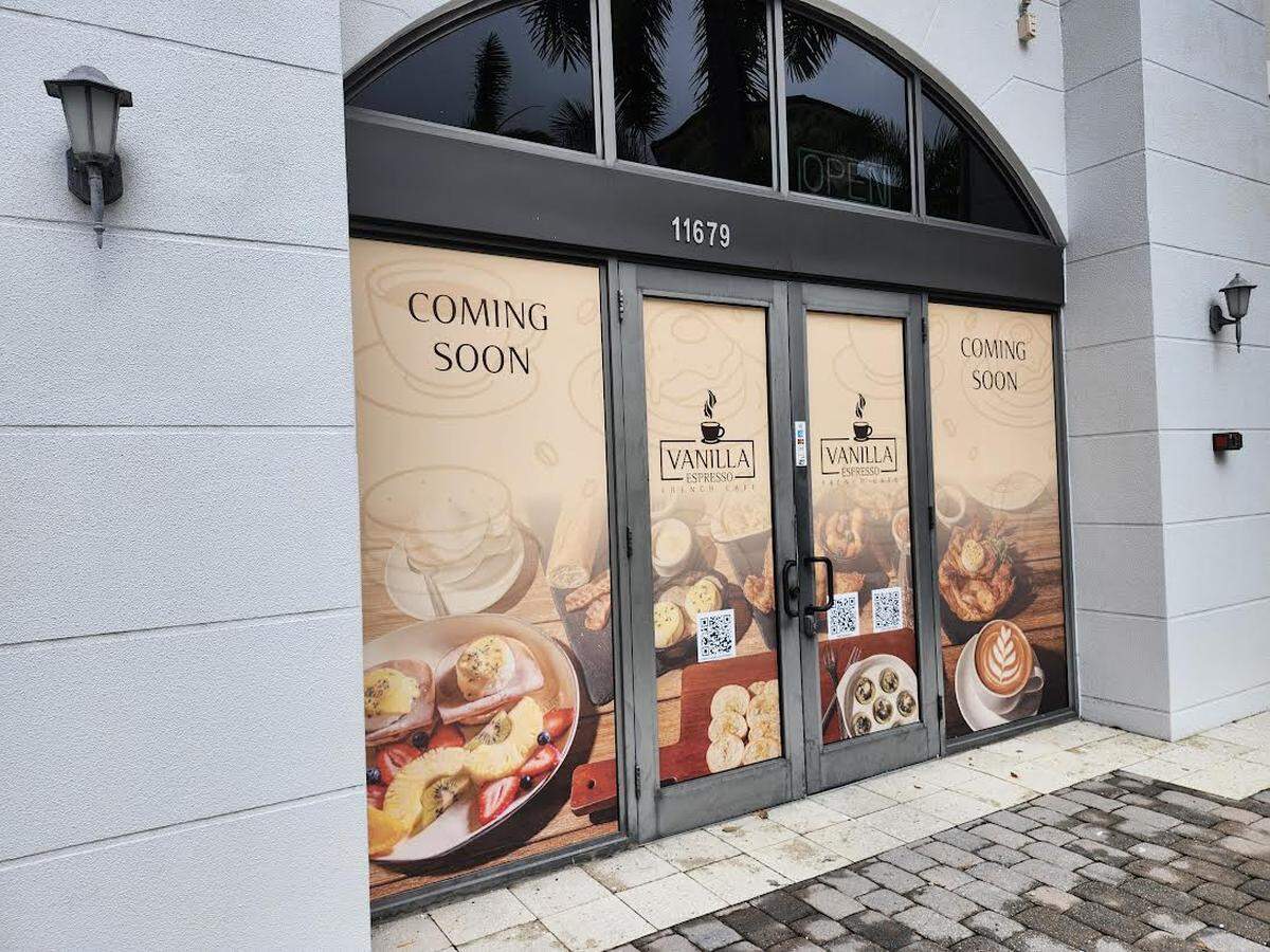 A Vanilla Espresso bakery is set to open at the Miramar Town Center. 