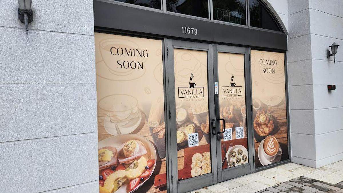 A Vanilla Espresso bakery is set to open at the Miramar Town Center. 