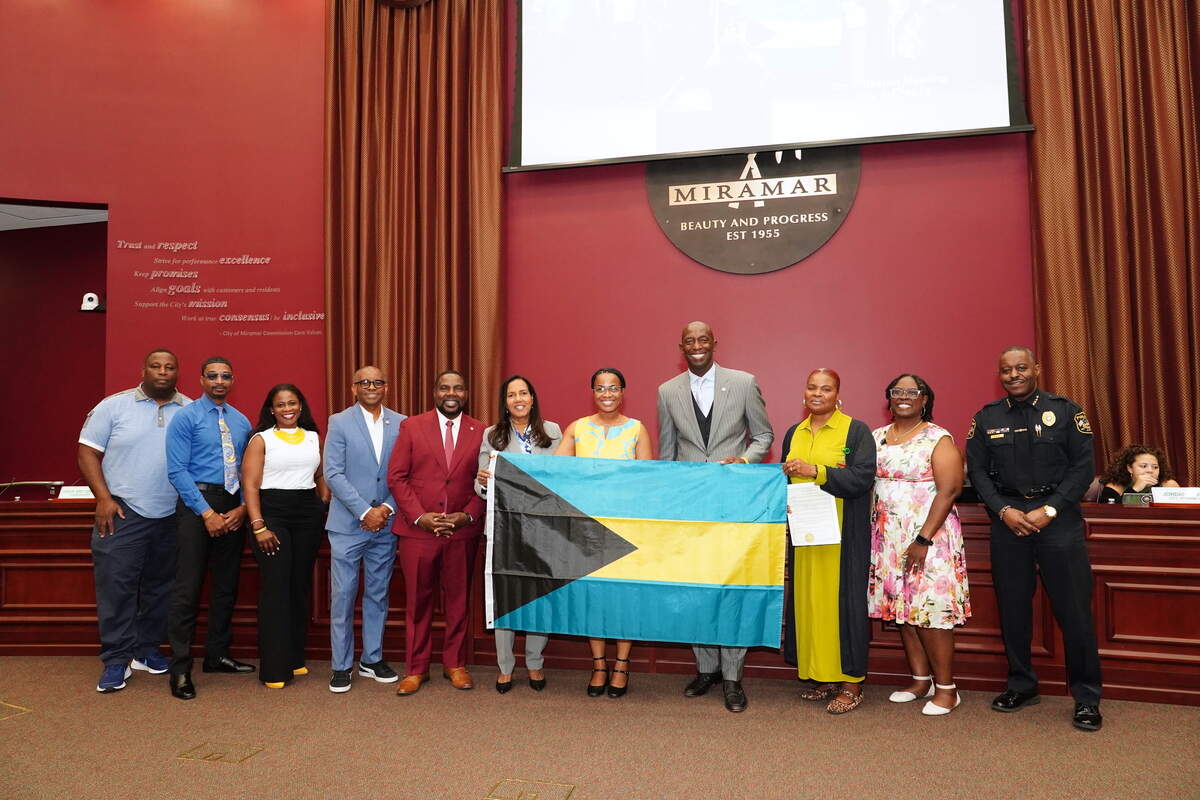 The Miramar City Commission honored Bahamian Independence Day in 2025.