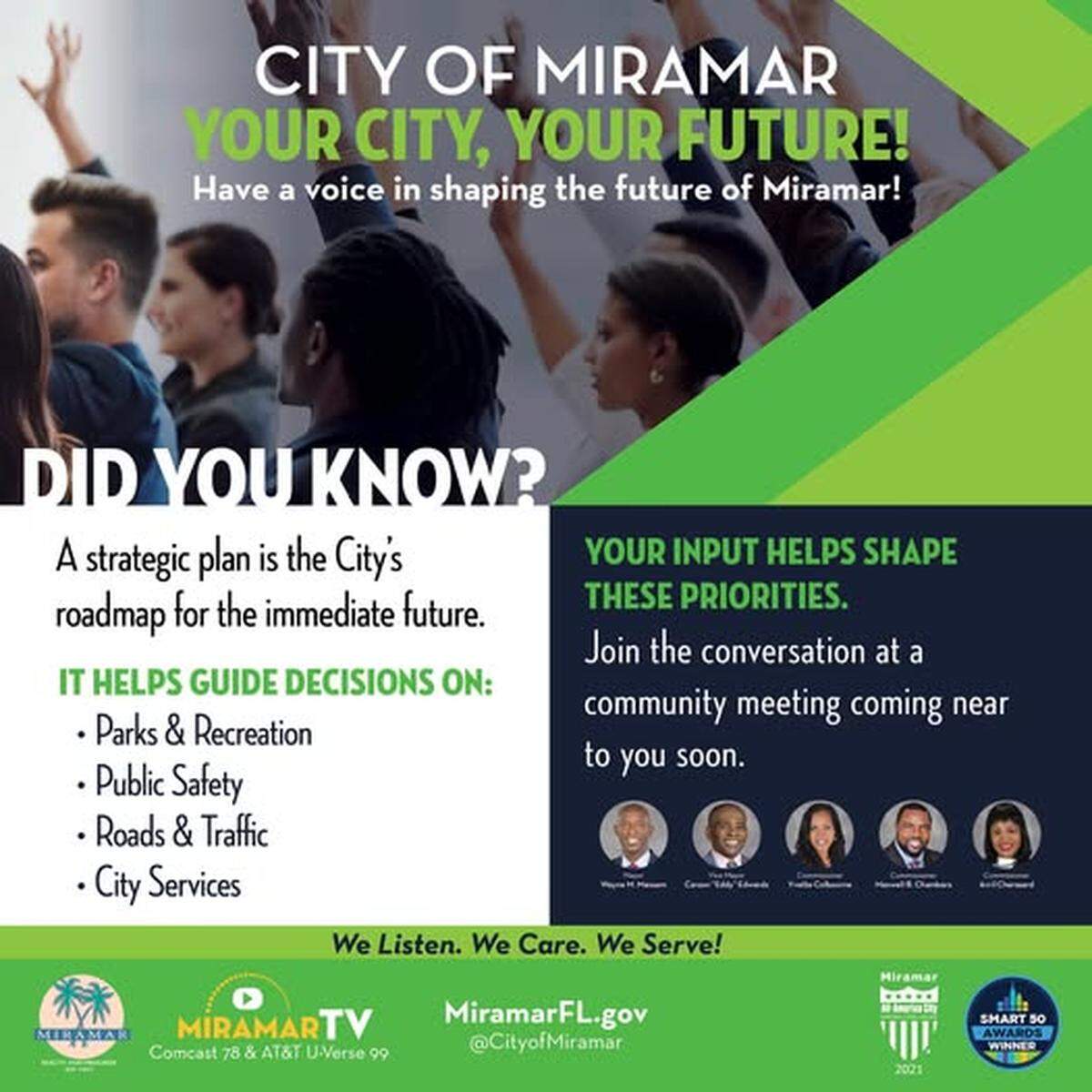 Miramar leaders want residents to play a central role in deciding what the next decade should look like for the city.