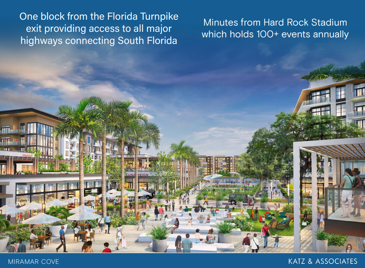 Miramar Cove’s plans include multiple restaurant concepts and housing for 8,000 residents.