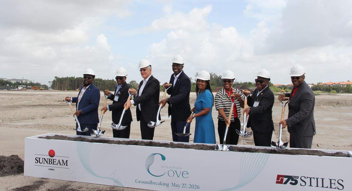 City commissioners, the city manager’s office and Mayor Wayne M. Messam helped officially break ground at Miramar Cove with Sunbeam CEO Andrew Ansin.